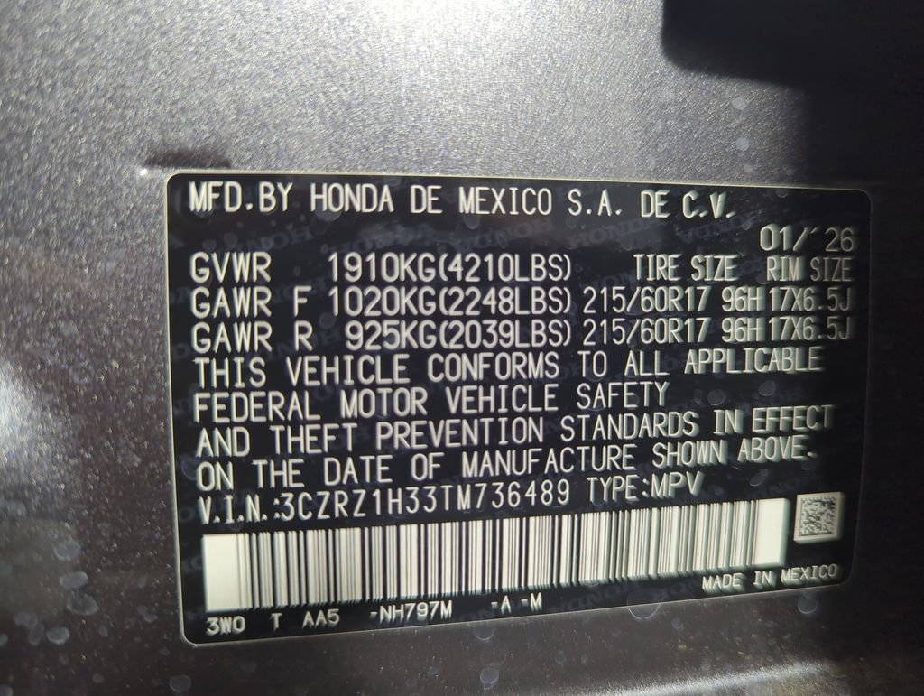 Certified 2026 Honda HR-V LX image 25