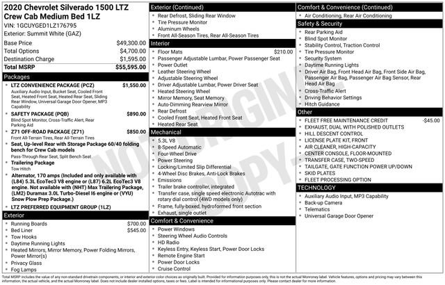 Used 2020 Chevrolet Silverado 1500 LTZ w/ LTZ Convenience Package AWD/4WD image 27