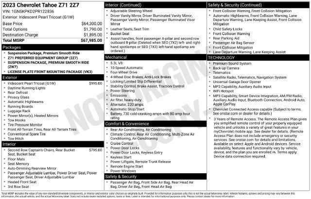 Used 2023 Chevrolet Tahoe Z71 AWD/4WD image 5