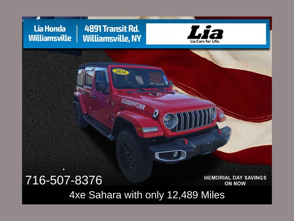 Used 2024 Jeep Wrangler Unlimited Sahara w/ Technology Group AWD/4WD 360° Tour