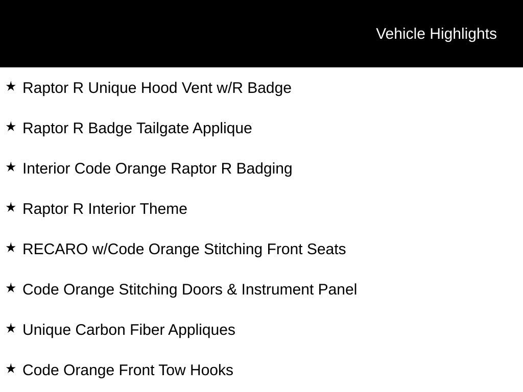 New 2025 Ford F150 Raptor w/ Equipment Group 803A Raptor R image 8