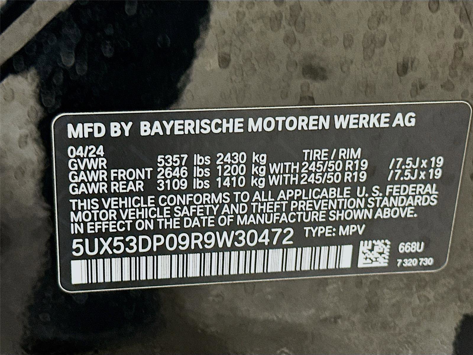 Certified 2024 BMW X3 xDrive30i w/ Convenience Package image 33