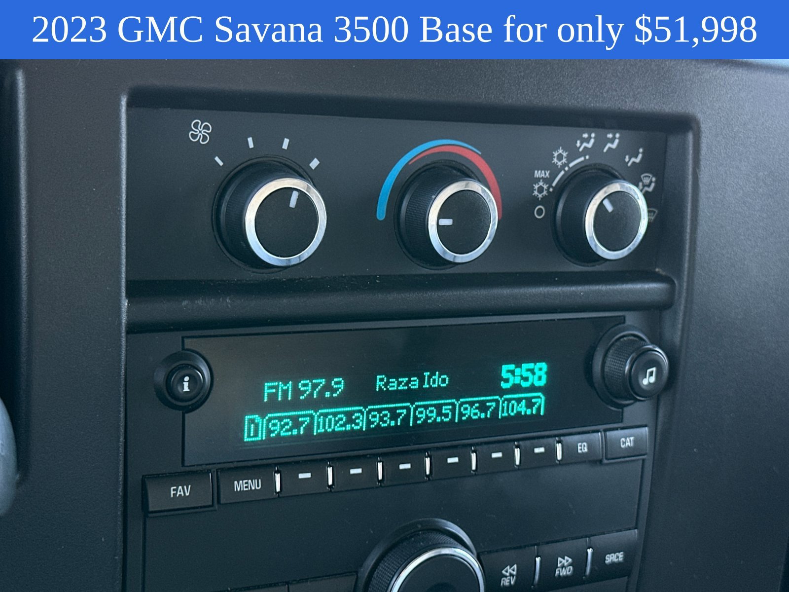 Used 2023 GMC Savana 3500 w/ Power Convenience Package RWD image 19