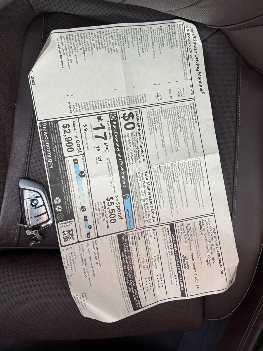 Used 2016 BMW X5 xDrive50i AWD/4WD image 35