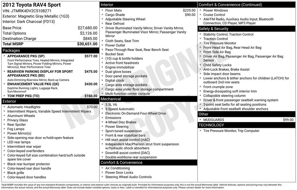 Used 2012 Toyota RAV4 Sport w/ Appearance Pkg image 4
