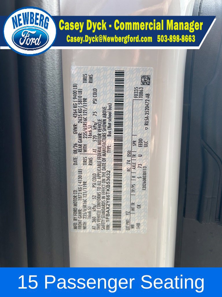 New 2026 Ford Transit 350 XL RWD image 18