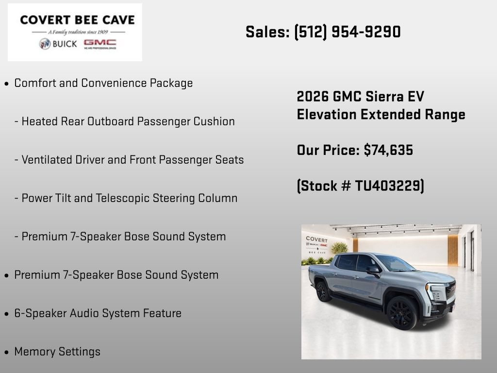 New 2026 GMC Sierra EV Elevation w/ Premium Package AWD/4WD image 32
