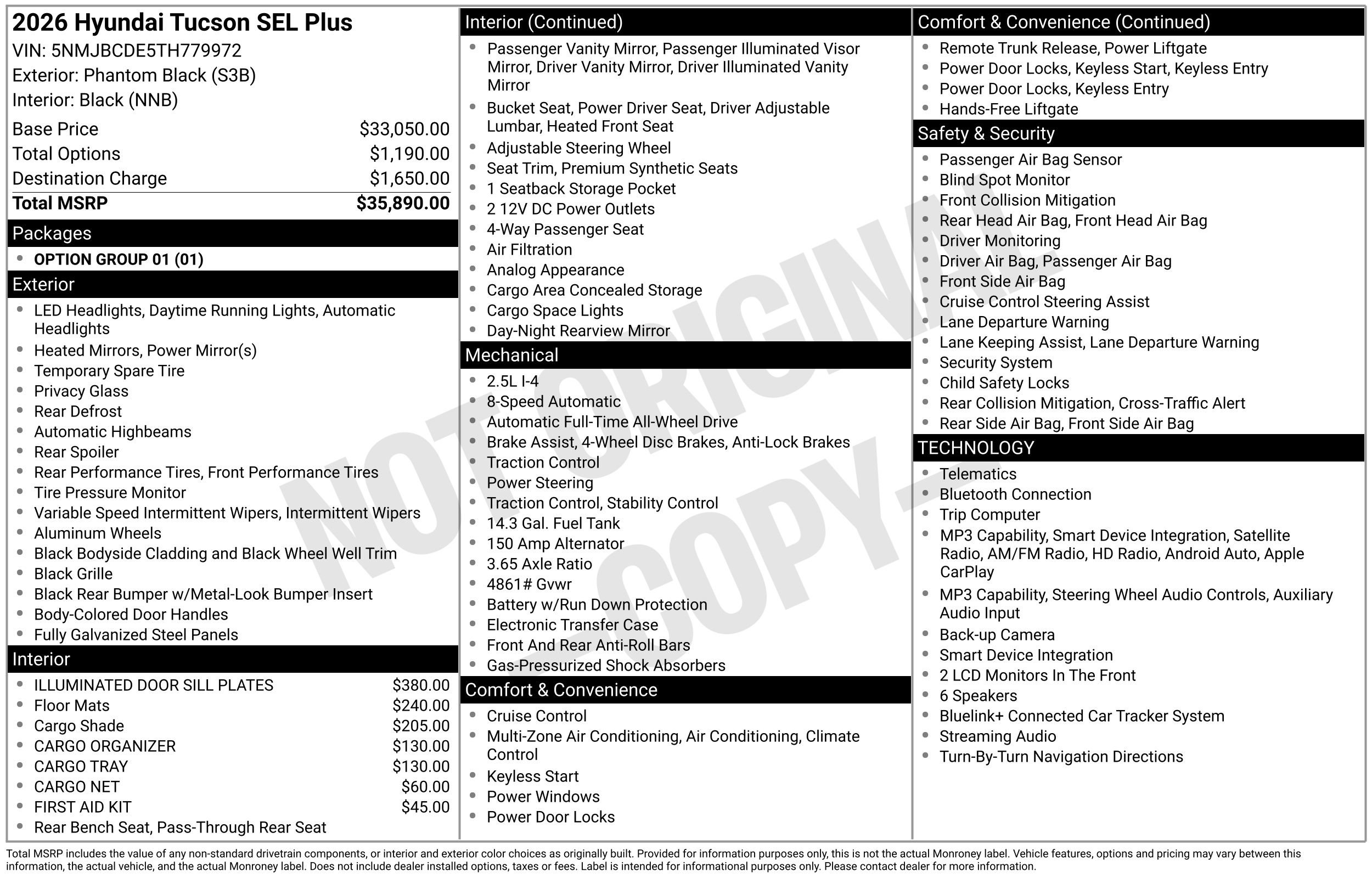 New 2026 Hyundai Tucson SEL Plus AWD/4WD image 3
