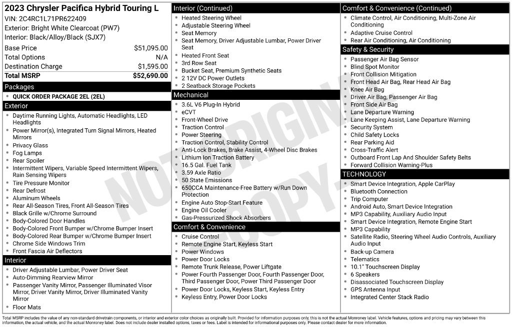 Used 2023 Chrysler Pacifica Touring-L FWD image 25