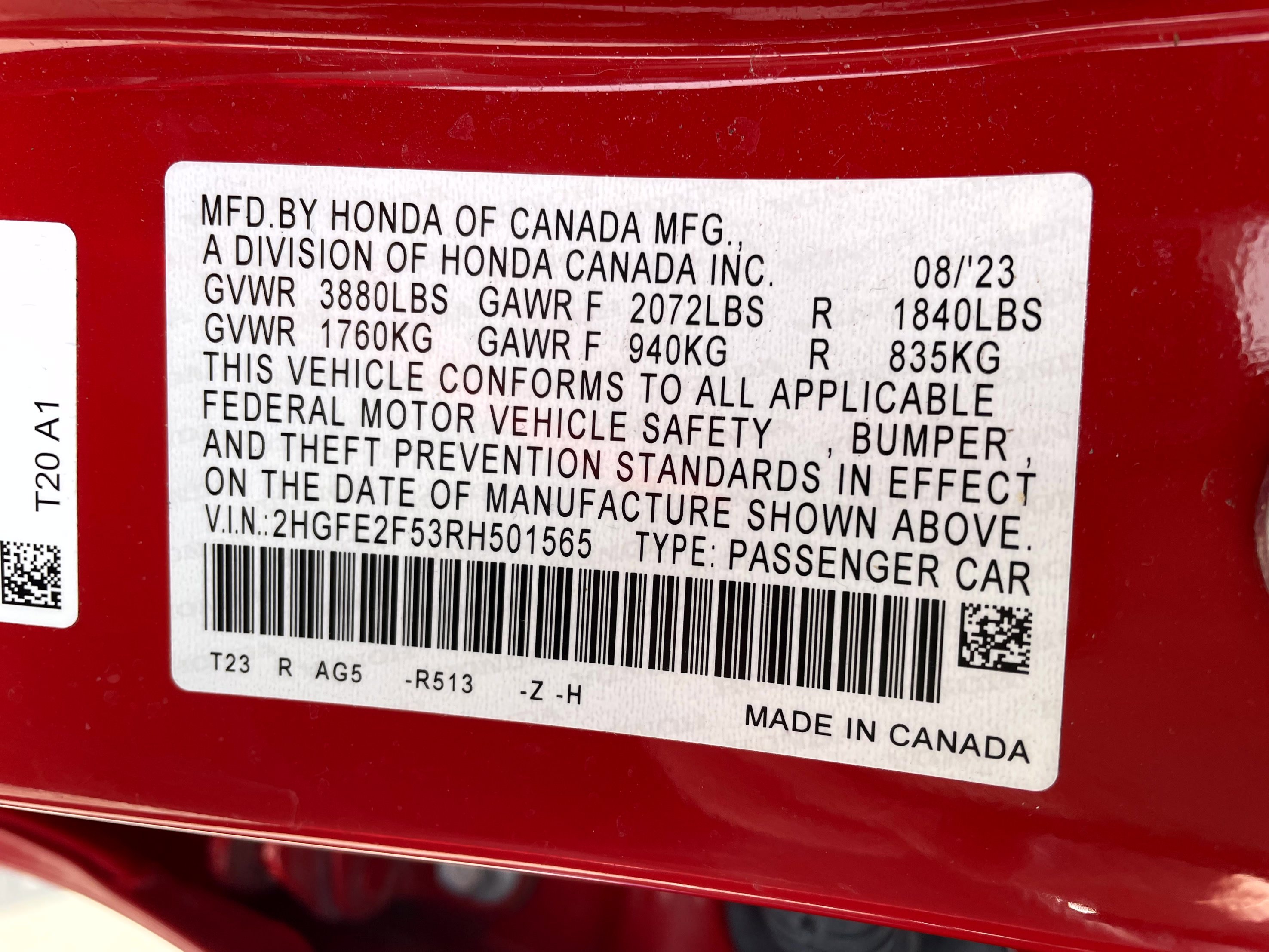 Certified 2024 Honda Civic Sport image 22