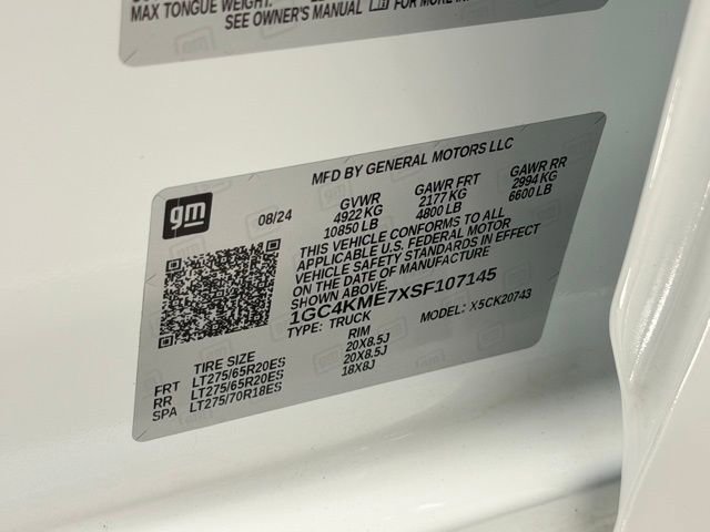 Certified 2025 Chevrolet Silverado 2500 Custom w/ Custom Convenience Package AWD/4WD image 24