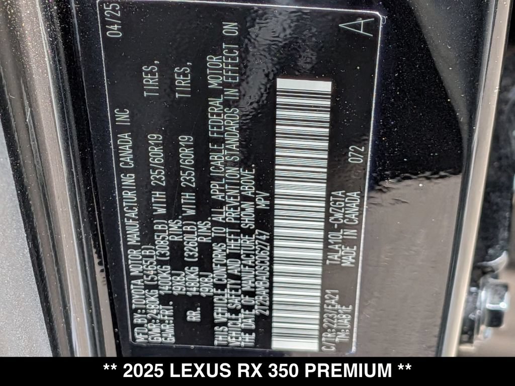 Used 2025 Lexus RX 350 Premium w/ Accessory Package FWD image 27