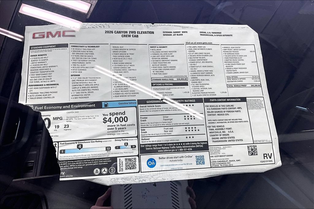 New 2026 GMC Canyon Elevation w/ Convenience Package RWD image 13