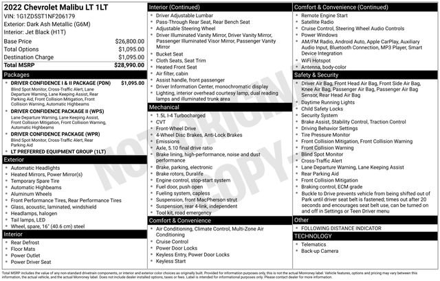 Used 2022 Chevrolet Malibu LT image 9