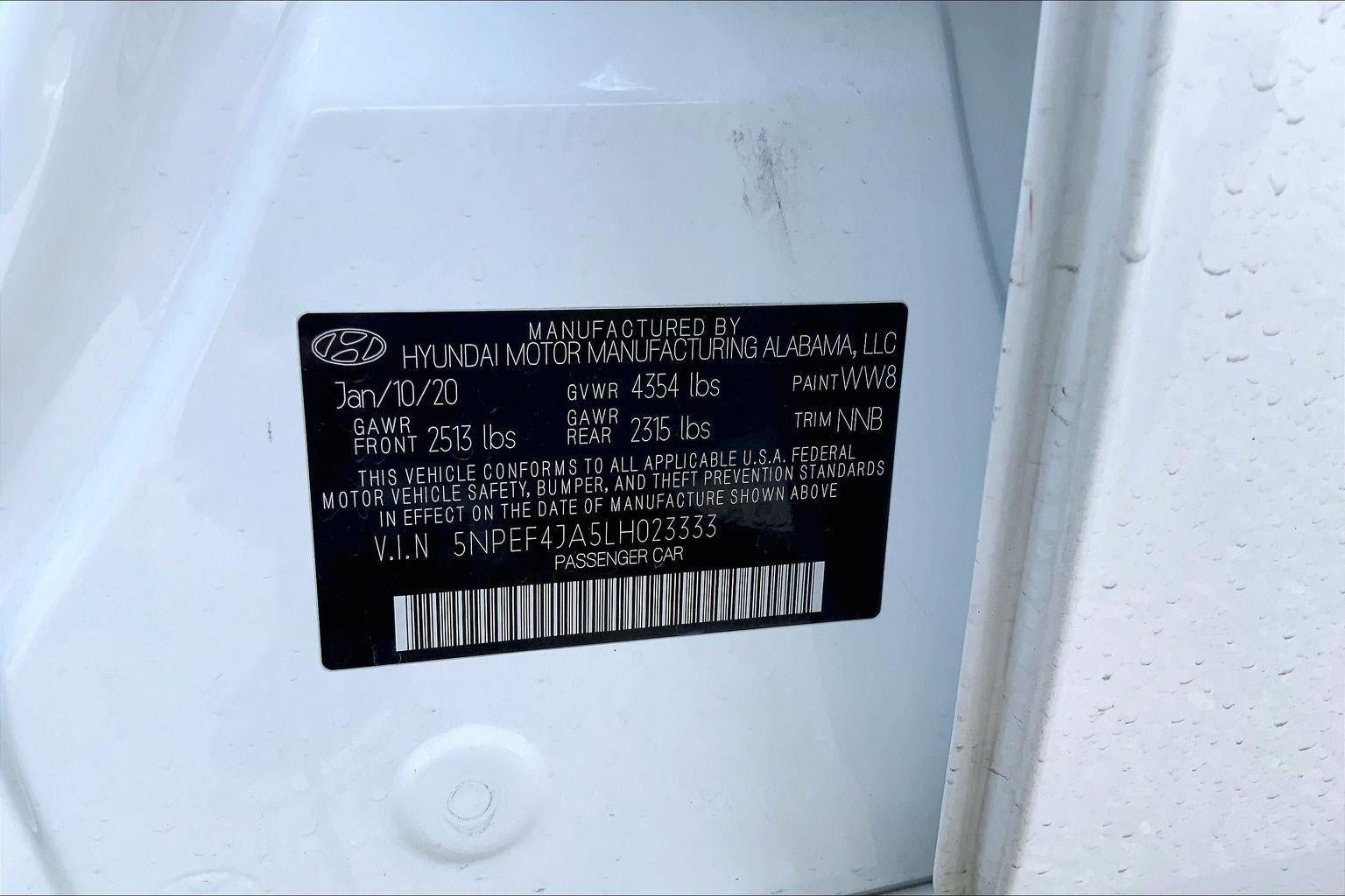 Used 2020 Hyundai Sonata SEL w/ Premium + Sunroof Package FWD image 33