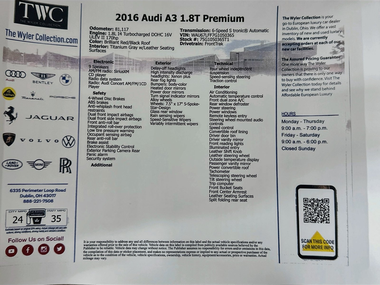 Used 2016 Audi A3 1.8T Premium FWD image 42