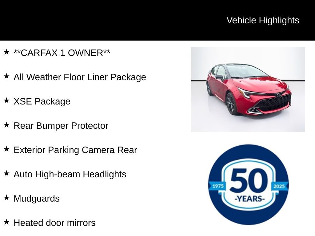 Used 2025 Toyota Corolla XSE FWD image 9