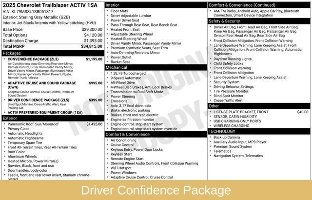 Used 2025 Chevrolet TrailBlazer ACTIV w/ Convenience Package image 5