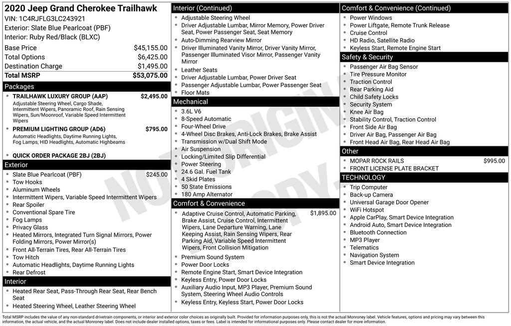 Used 2020 Jeep Grand Cherokee Trailhawk w/ Trailhawk Luxury Group image 4