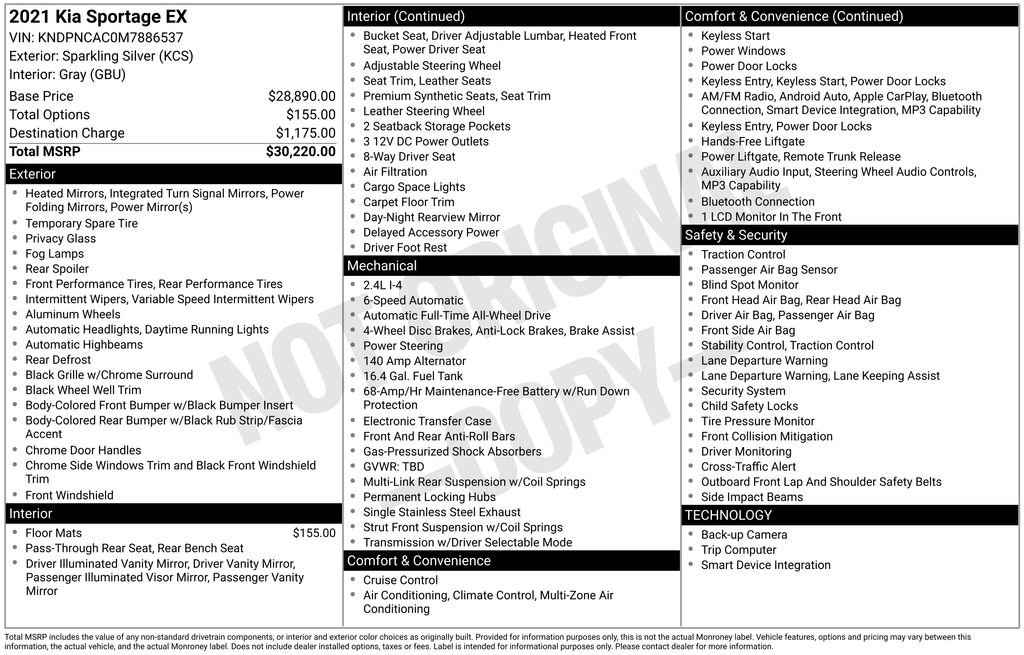 Used 2021 Kia Sportage EX image 38