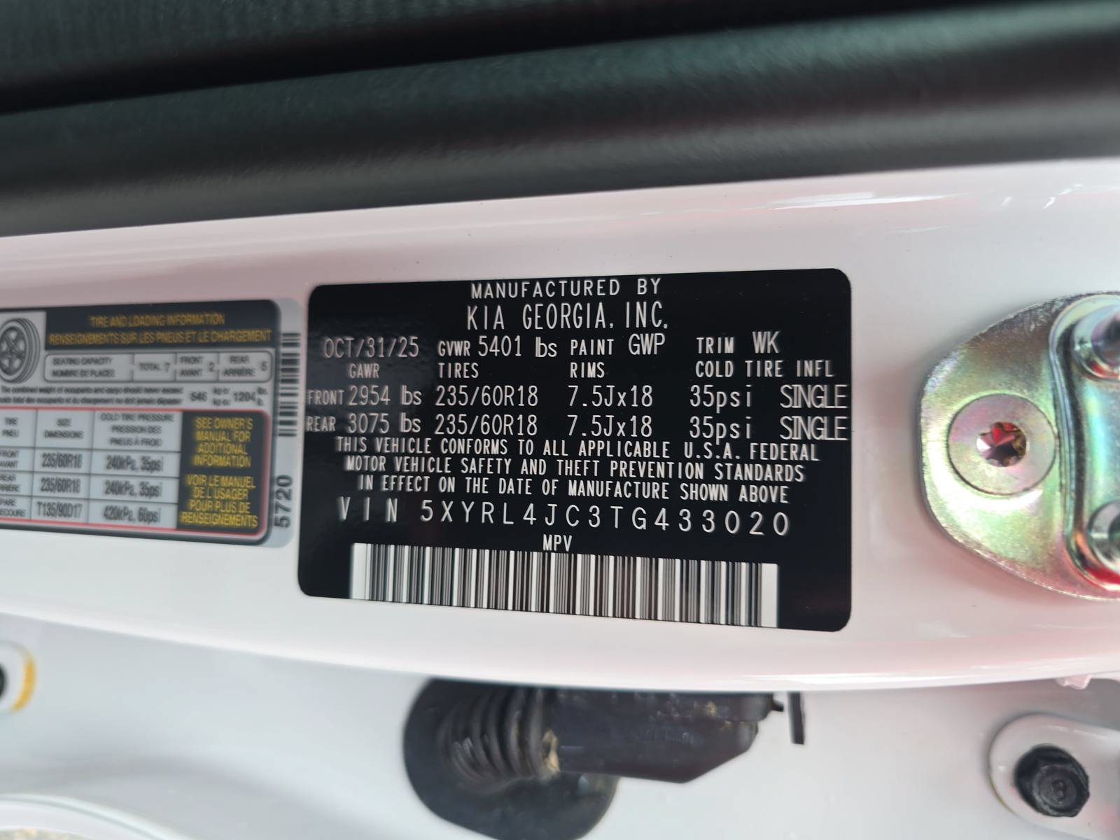 New 2026 Kia Sorento S w/ S Panoramic Sunroof Package FWD image 35