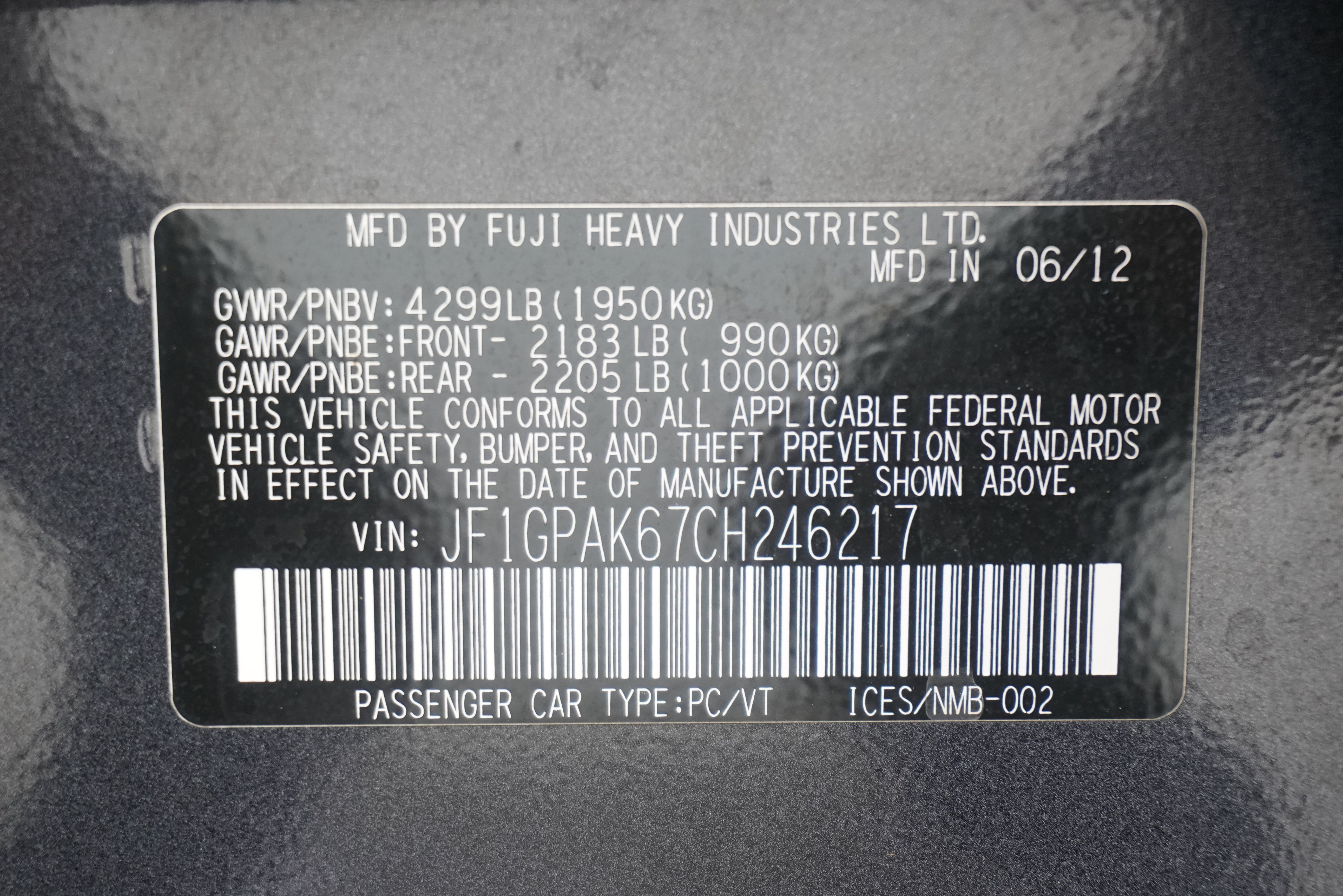 Used 2012 Subaru Impreza 2.0i Limited w/ Popular Pkg 1 AWD/4WD image 31