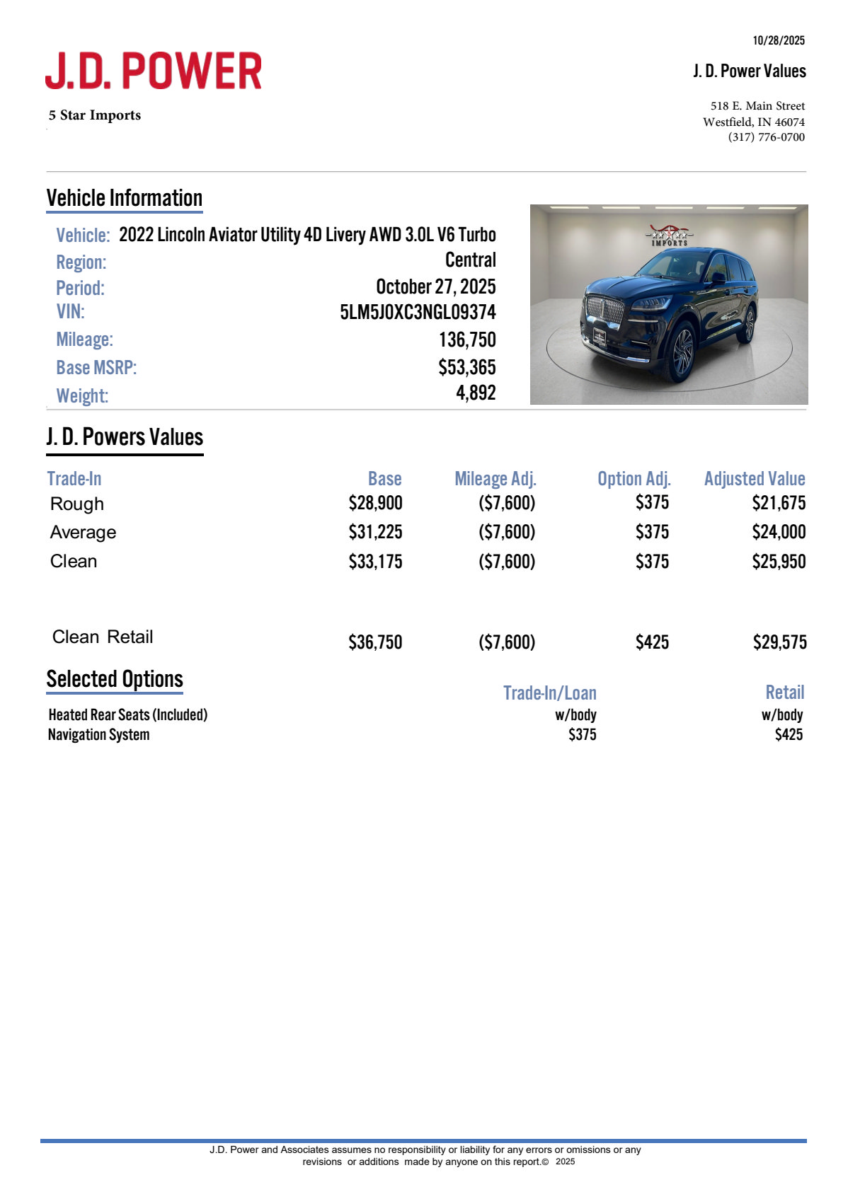 Used 2022 Lincoln Aviator AWD image 2