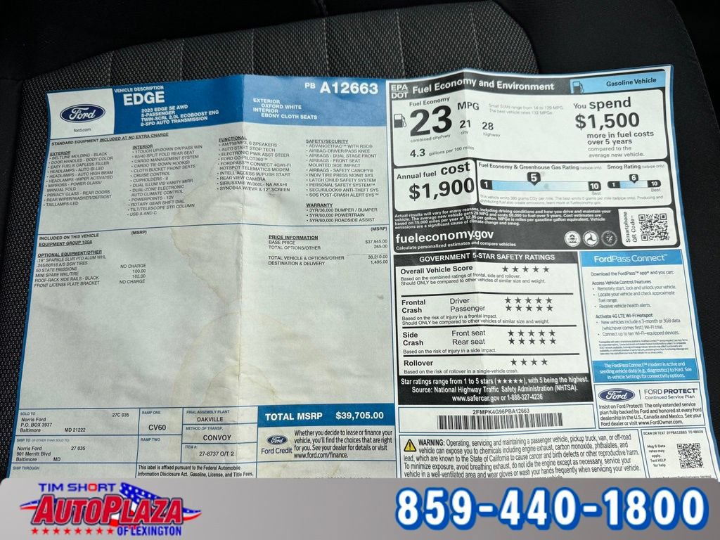 Used 2023 Ford Edge SE AWD/4WD image 42