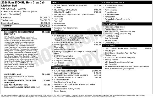 Used 2026 RAM 2500 Big Horn
