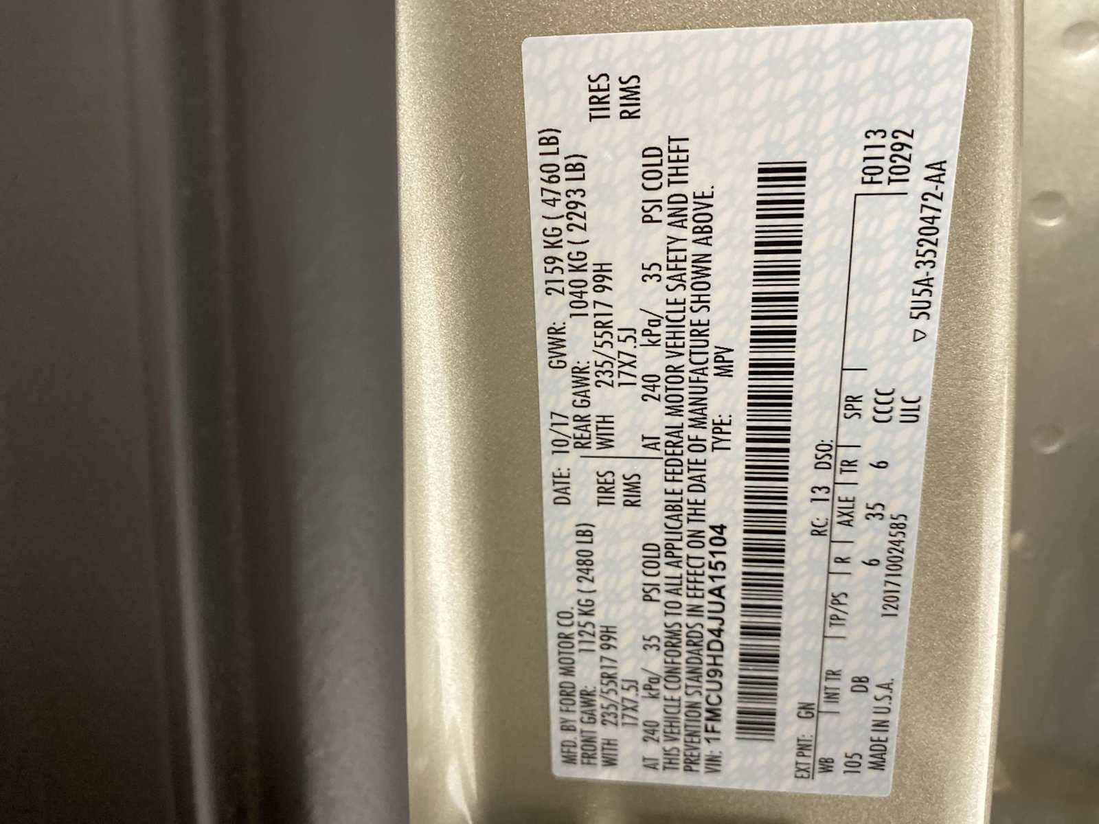 Used 2018 Ford Escape SEL w/ Ford Safe & Smart Package image 21