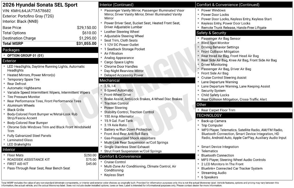 Certified 2026 Hyundai Sonata SEL FWD image 32