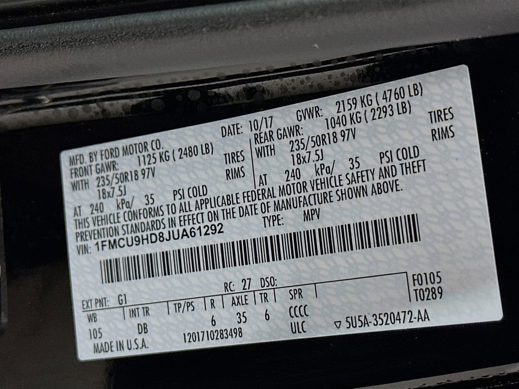Used 2018 Ford Escape SEL w/ Ford Safe & Smart Package AWD/4WD image 32