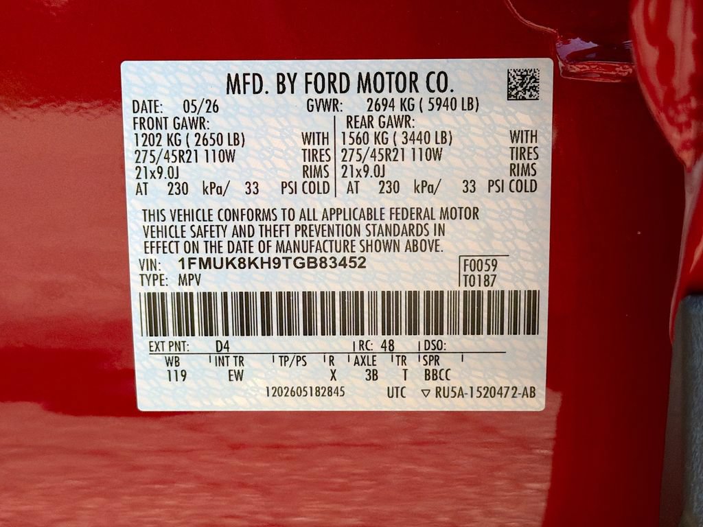 New 2026 Ford Explorer ST-Line w/ ST-Line Street Pack AWD/4WD image 36