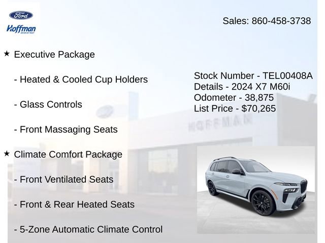 Used 2024 BMW X7 M60i w/ Executive Package image 10