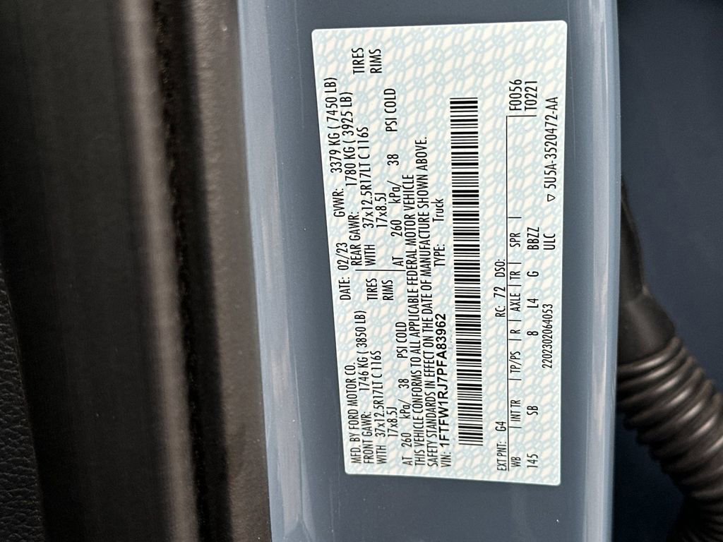 Certified 2023 Ford F150 Raptor w/ Equipment Group 802A Raptor R AWD/4WD image 27