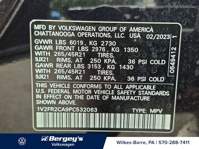Certified 2023 Volkswagen Atlas SEL Premium AWD/4WD image 32