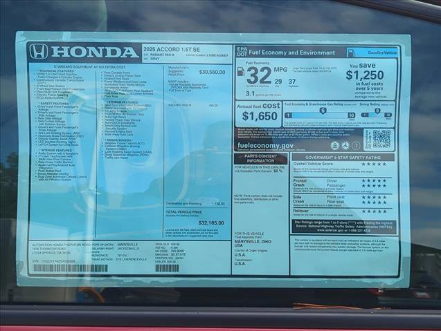 New 2025 Honda Accord SE image 22