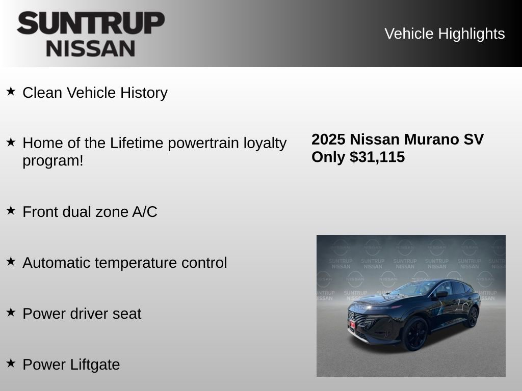 Used 2025 Nissan Murano SV AWD/4WD image 8