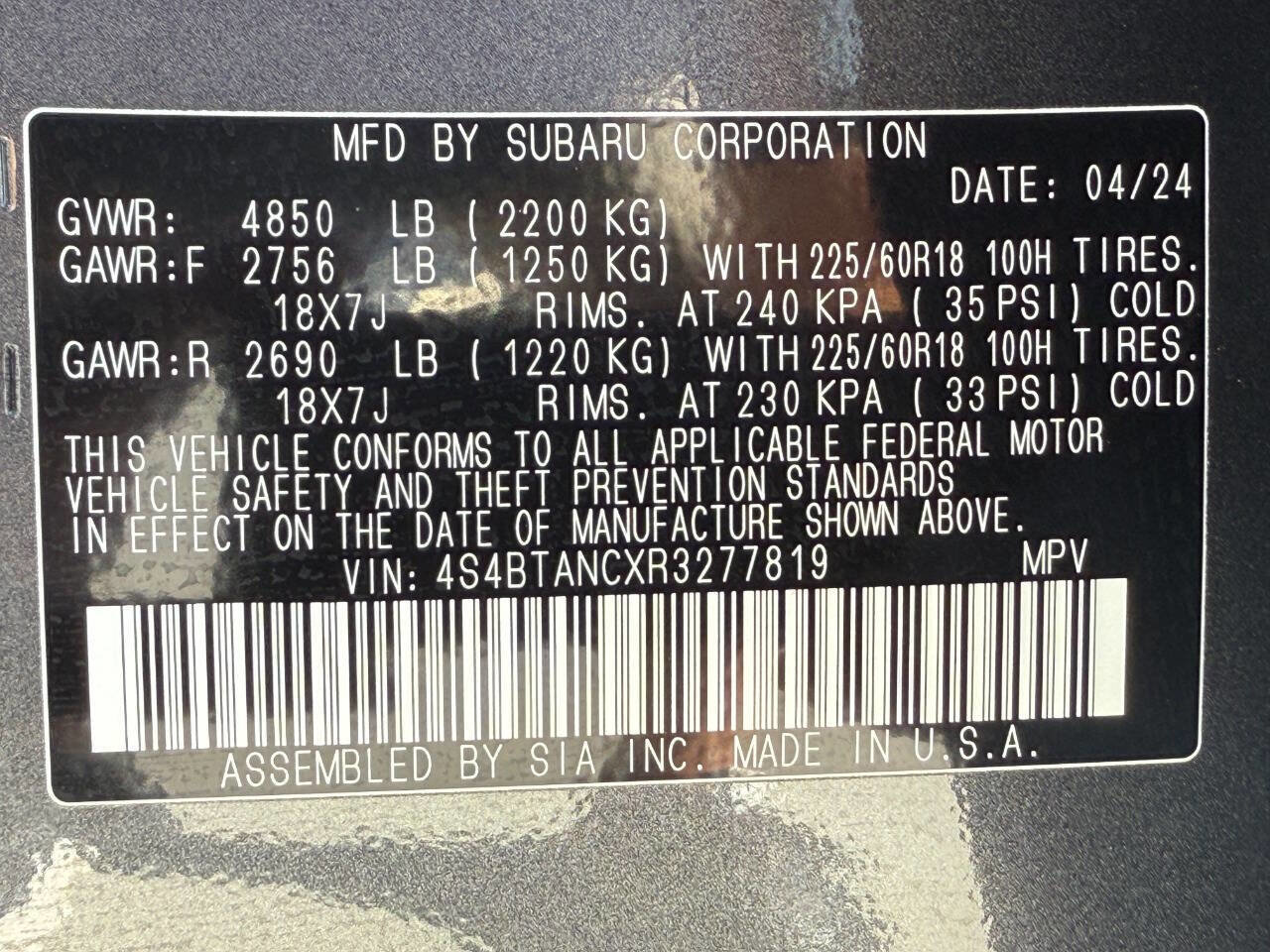 Used 2024 Subaru Outback Limited image 45