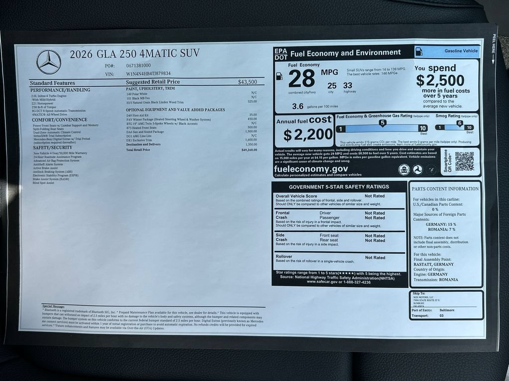 New 2026 Mercedes-Benz GLA 250 4MATIC image 37
