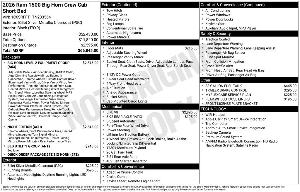 New 2026 RAM 1500 Big Horn image 2