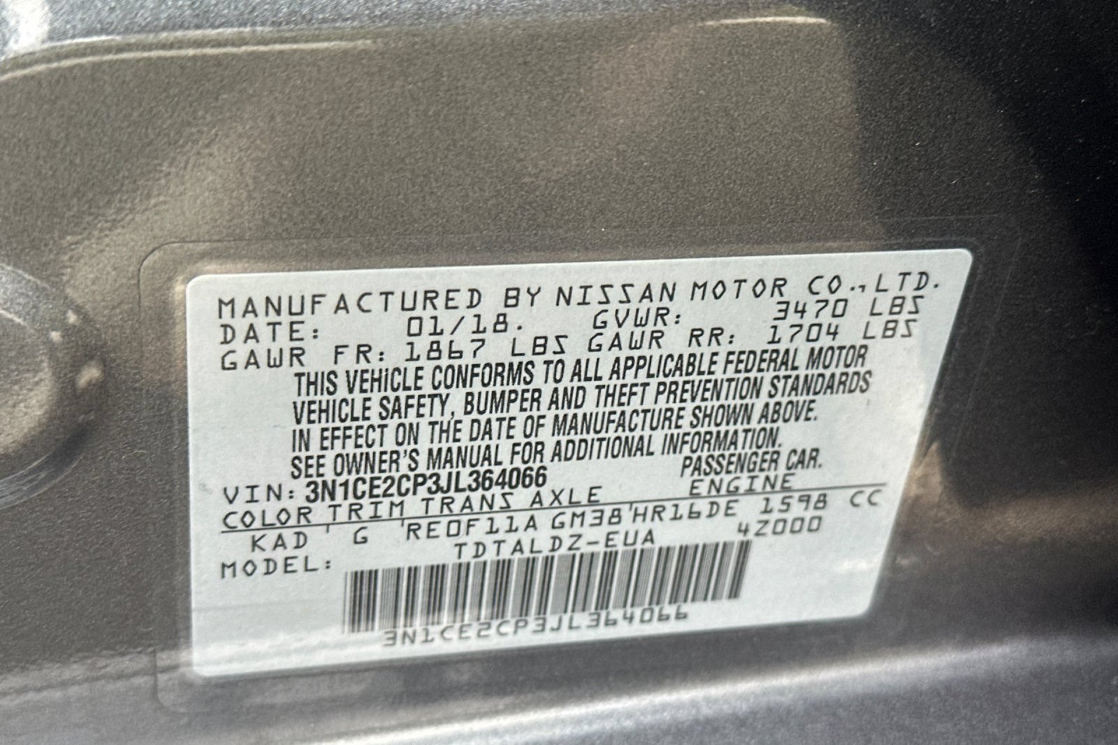 Used 2018 Nissan Versa Note SV FWD image 37