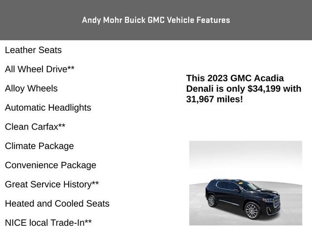 Used 2023 GMC Acadia Denali w/ Denali Ultimate Package AWD/4WD image 8