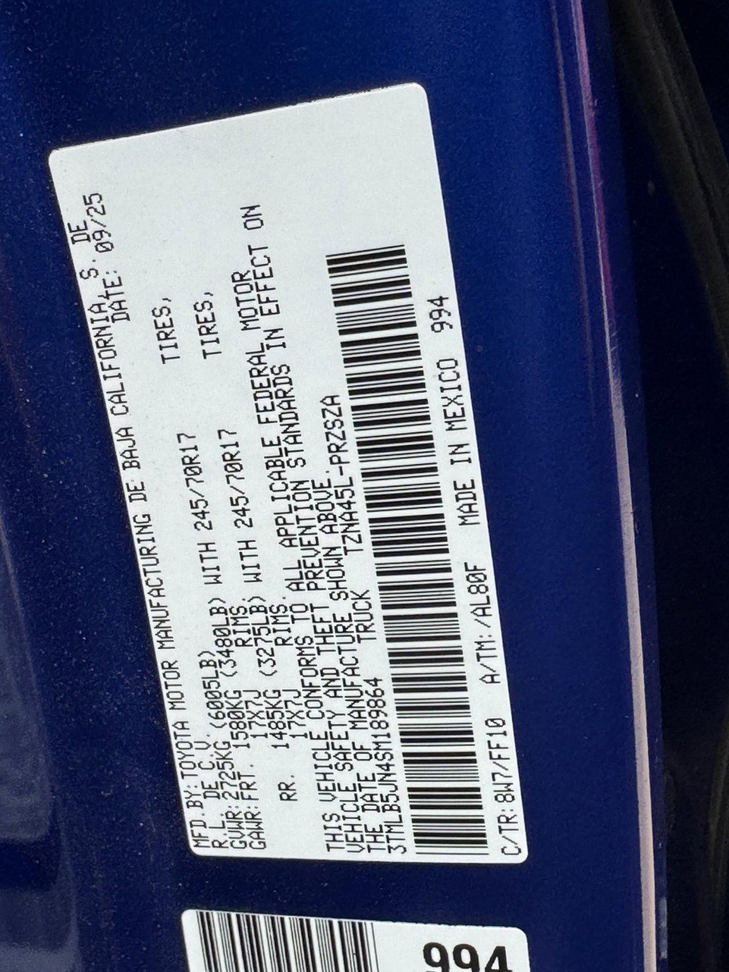 Certified 2025 Toyota Tacoma SR5 AWD/4WD image 19