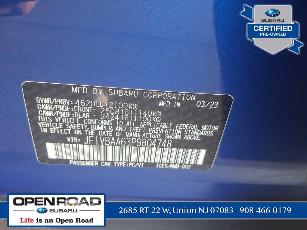 Certified 2023 Subaru WRX AWD/4WD image 26