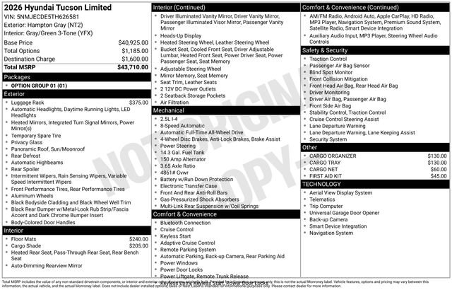 New 2026 Hyundai Tucson Limited image 9