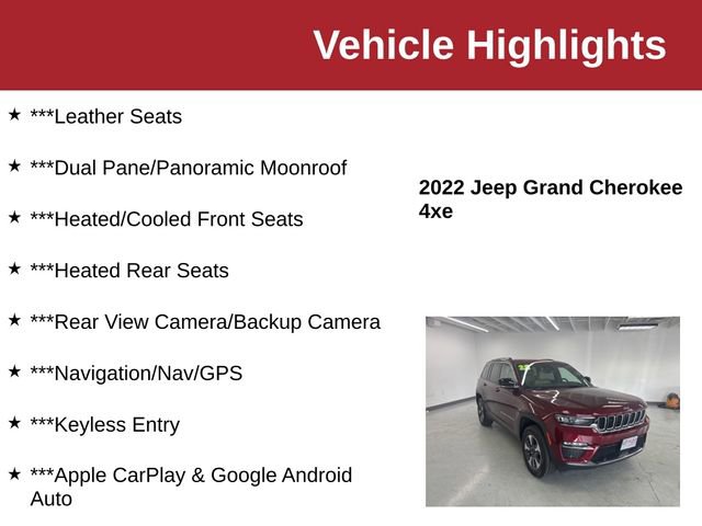 Used 2022 Jeep Grand Cherokee Limited 4xe w/ Luxury Tech Group II AWD/4WD image 10