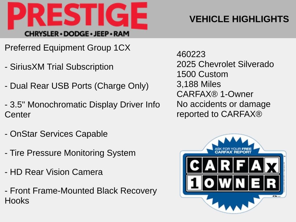 Used 2025 Chevrolet Silverado 1500 Custom w/ Turbomax Blackout Package RWD image 6