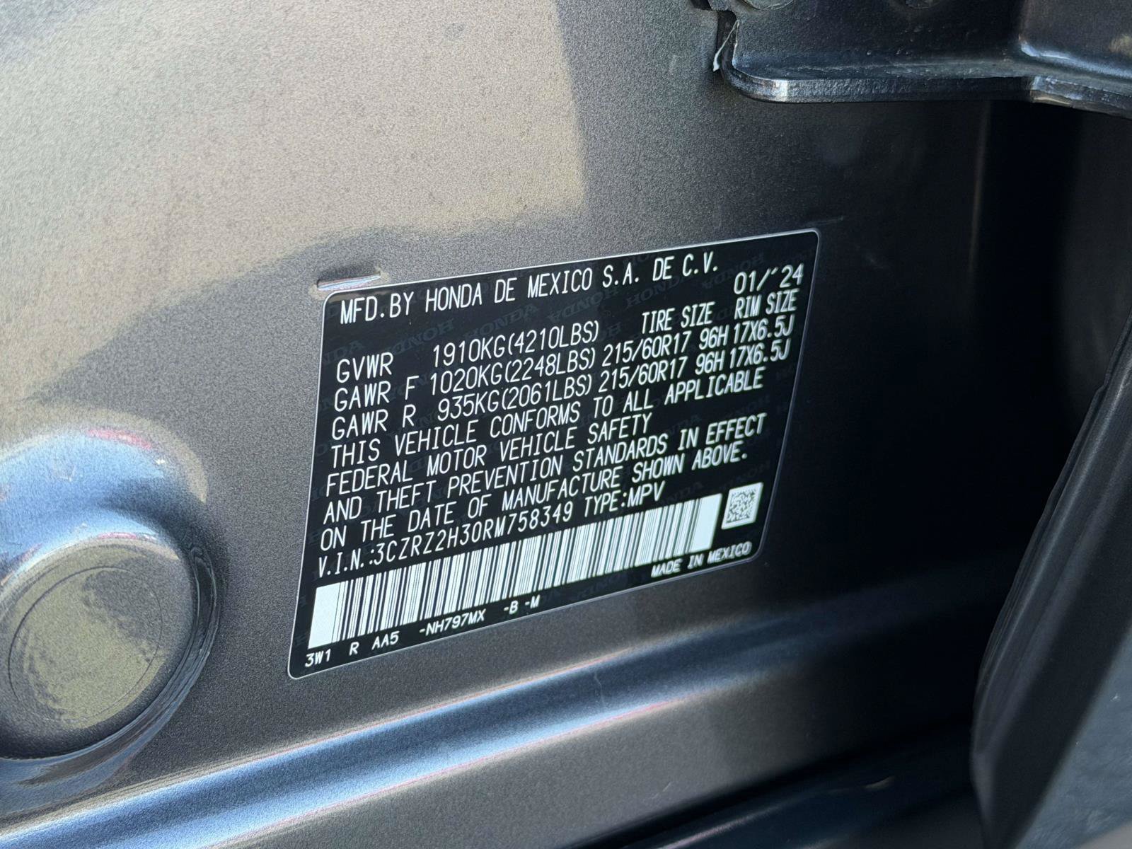 Certified 2024 Honda HR-V LX image 21