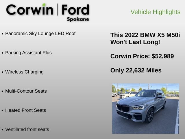 Used 2022 BMW X5 M50i w/ Executive Package AWD/4WD image 15